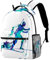 Illustration Ridge Biathlon-Rucksack für Skikurse, Biathlon, Freizeit, Sport, Tagesrucksack, Reise, Schultasche mit mehreren Taschen, für Herren und Damen, mehrfarbig, 29.4x20x40cm/11.5x8x16 in