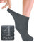 Fiera Besa Diabetiker Socken Damen mit Lycra, 4 Paar, Knöchelhoch Bambus-Viskose Socken, Superweiche, Dünne und ohne Naht Bambus-Viskose socken für den Alltag, 35-38 und 39-42 (39-42, Melange Grau)