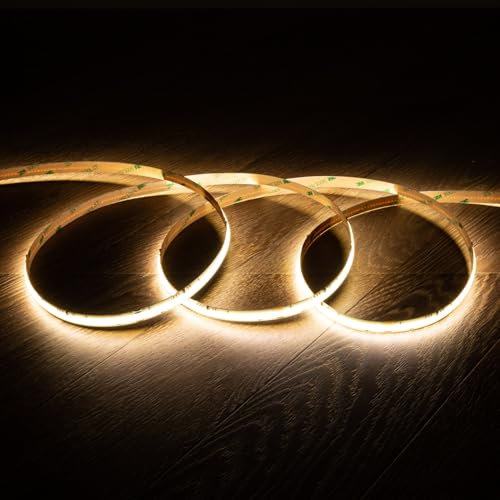 LEDKIA LIGHTING LED-Streifen Digital Spi 24V COB 360 LED/m 5m Breite 10mm Schnitt 8 cm IP20 3000K Warmweiß