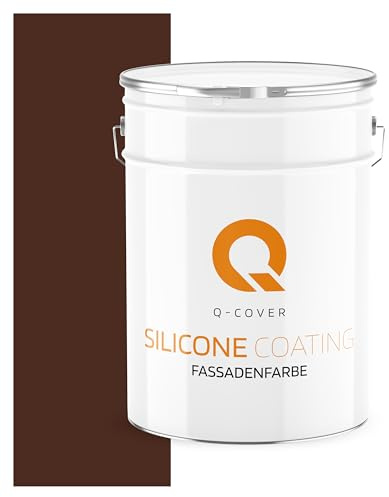 Q-COVER Fassadenfarbe Mahagonibraun RAL8016 10L – Wasserabweisend
