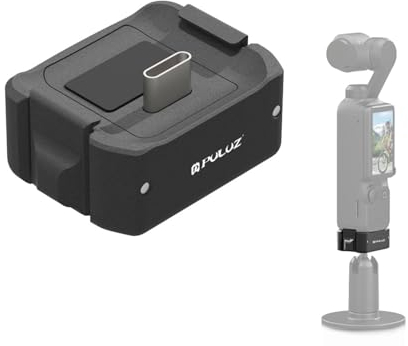 HAFOKO OSMO Pocket 3 Charging Adapter Base Type-C Charging Dock Aluminum Alloy Desktop Base Bracket with 1/4 for Tripod compatible for DJI OSMO Pocket 3 Accessories