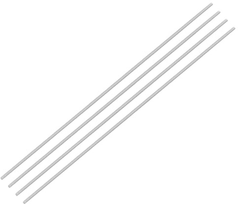QUARKZMAN 4 Stück Gewindestangen, M3 x 350mm, 304 Edelstahl, Gewindestab mit metrischem Vollgewinde, M3-0,5 Gewindesteigung für Möbel- und Maschinenmontage