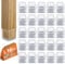 16 Pezzi Feltrini per Sedie Quadrati, BAIPOK Tappi per sedie in Trasparente Piccolo, Gommini in Silicone con Feltro, Proteggi Gambe per Mobili(Fit:32-40mm)