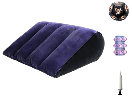 Quintrost Sex Kissen Set, Erotic Lendenkissen Aufblasbares für Paare, Love Position Möbel Erotische Sex Reise Kissen, Erotic Ramp Sex Spielzeug für Männer, Frau (Blau)