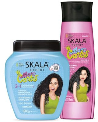 Skala Mais Cachos Set mit Farbe und Conditioner für das Haar (blond, schwarz und rot) 325 ml + Maske 1 kg