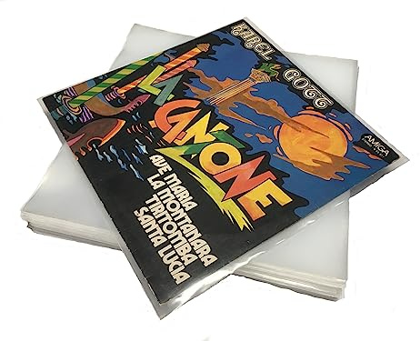 Thüfol LP Schutzhüllen, 12'', 100 µm, Schallplatten Hülle, Schallplattenhülle, Vinyl Cover Sleeve, 100 Stück, sehr transparent