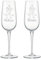 Colorfamily Set di 2 Calici Flute da Champagne Personalizzati con Incisione Nomi Fumetto, Regalo Matrimonio Anniversario per Coppia