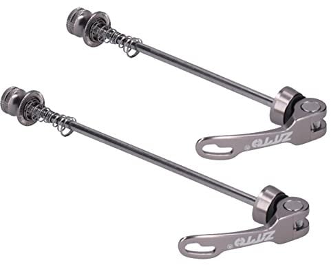 TIKATARER Quick Release Axle, 2pcs Road Mountaie Quick Release Skewers Quick Release Skewer Parts Wheel Hub Front and Rear Skewers Front Rear Skewer Accessory (Ti Color)