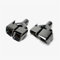 FUNFOB Auspuffblenden Modifizierte Dual-Auspuffrohrdüsen Aus Schwarzem Edelstahl Im Y-Stil Für Benz W212 W204 W221 KLASSE E/C/S C63 E63 S63 Auspuffblende(Schwarz)