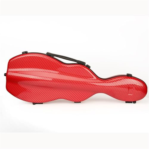 Geigenkasten Geigenkoffer Roter Geigenkoffer Aus Karbonfaser Wasserdicht Leicht 4/4-Größe