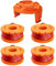 MUFUSHAN 4Pcs WA0004.1 Rasentrimmer Spule mit 1Pcs Spulenabdeckung Kompatibel mit Alle Worx Rasentrimmer Mit 20V, Φ1,65 mm/3 m Trimmer Fadenspule WG157E.9 / WG163E / WG163E .9 / WG173E.9