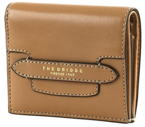 The Bridge Portefeuille massepain Ligne Lucrezia en cuir pour femme - Taille unique, beige, Taglia Unica
