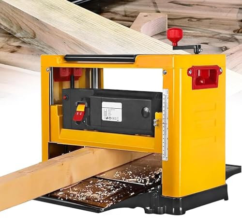 Pialla Banco Potenza 2000 W E 8000 Giri/Min Pialla Elettrica Tavolo 13 Pollici Con Motore In Rame, Pialla A Spessore Multifunzionale 6-160 Mm Altezza E 1-3 Mm Spessore Per Taglio Legno