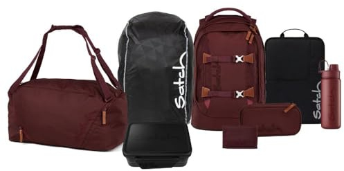 Satch Pack Kollektor Edition Schulrucksack Set 8tlg. inkl. Brotdose und Trinkflasche (Pack Nordic Ruby Skandi)