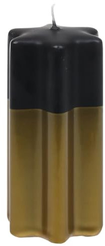 Sternkerze CHRISTINE Schwarz/Gold 110/57 mm, Weihnachtskerzen von Steinhart Kerzen in RAL-Kerzen Güte Qualität