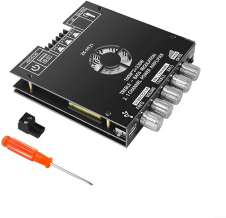 URPIZY ZK-HT21 2.1-Kanal Bluetooth-Kompatibles Digitales Audio-Lautsprechermodul Hochleistungs-Verstärkerplatine Mit Überspannungsschutz Und Lautstärkeregler Für DIY-Lautsprecher