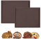 yolzhxe 2 Stück Silikon Backmatte, Silikon Backblech Rollmatte mit Rand, Antihaftbeschichtet Biskuitrollenmatte, Rutschfest Biskuitrolle Backform, für Kochen Backen Keksen (38x30cm, 30x26cm)