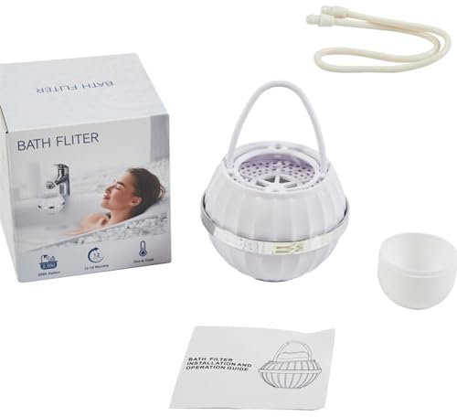 LfrXtra Filtro de agua eficiente para colgar en la bañera, filtro portátil para ducha, grifo