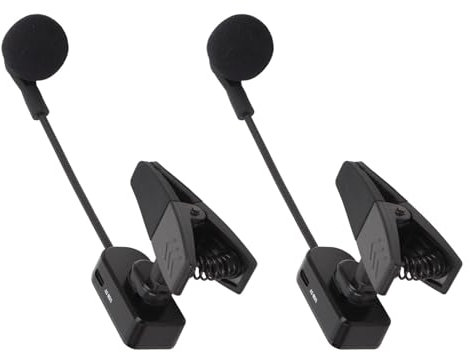 Wireless Saxophone Microphone System, Clip On Flexible And Adjustable Instrument Microphone for Sax And Trumpet, for Stage Performance Pickup, Rechargeable Compact Transmitter