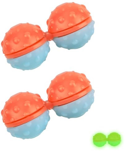 lasuroa 2stk Fidget Spinner, PP-Material Nachtlicht Fidget-Spinner-Bälle Sensorisches Handmassage-Spielzeug mit ASMR-Geräuschen für Kinder Jugendliche und Erwachsene (Orange)