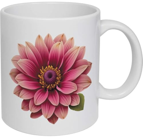 Azeeda 11oz (320ml) 'Dahlia Flower' Ceramic Mug/Cup (MG00088716)