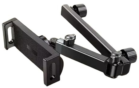 Hitchuey Auto-Kopfstützenhalterung, 360° drehbare, verstellbare Tablet-Halterung, Aluminium-Zweifach-Faltdesign, kompatibel mit iPad/Tablets und Smartphones, universell für 6-15 Zoll-Geräte