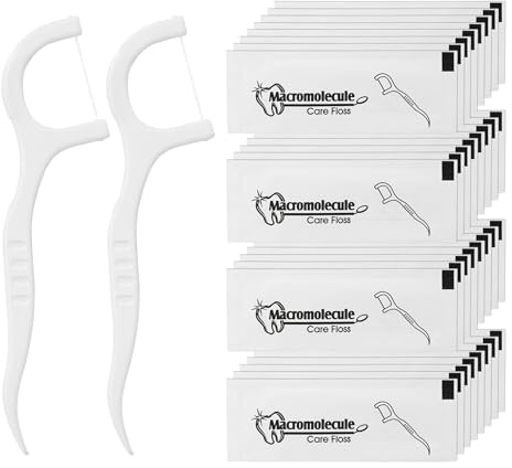 Luxoraiova Zahnseide Stick, Dental Floss 100 Stück, Einweg Zahnseidensticks Zahnreiniger Sticks Zahnstocher Halter zur Zahnreinigung, Einzeln Verpackt Perfekt für Familien, Hotels und Reisen