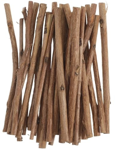 Craft Wooden Sticks 100pcs Wooden Stick Long Wood Log Sticks for DIY Crafts Branch Tree Bark Discs