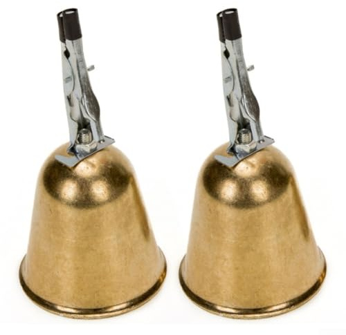 Shophubio Sonnette d'alarme de morsure de poisson, pince de pêche en fer plaqué cuivre avec pince de fil pour la pêche en mer et en eau salée, laiton pour anneau indicateur pour une utilisation