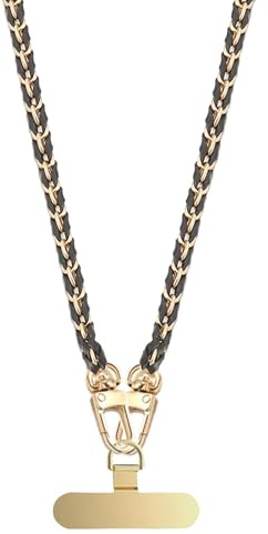 TGBNMLP Leader Metall Kette Handy Lanyard mit Metall Pads, Universal Anti-Verlust Handykette zum Umhängen, Passend für Alle Smartphones und Handyhüllen