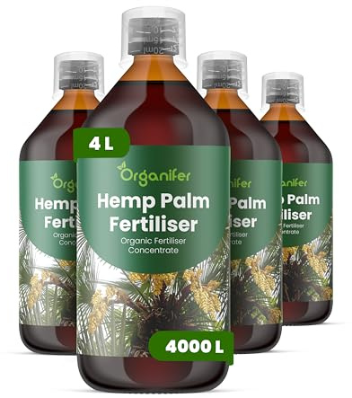 Organifer Hanfpalme Flüssigdünger, 4L, Organisch, 2-1-8 NPK-Formel, für Trachycarpus fortunei