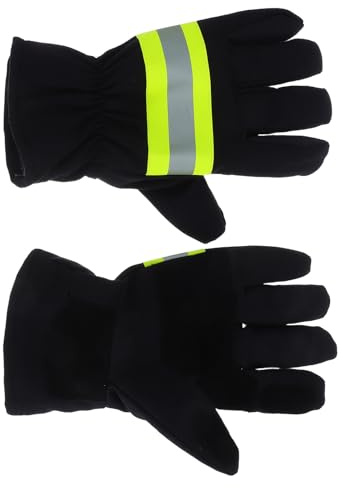 WATIIFUFU Feuerbeständige Feuerwehr Handschuhe aus Baumwoll Polyester Mischung mit Hitzeschutz und Atmungsaktivität für Notfallrettung und Brandbekämpfung