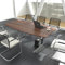 Weber Büroleben GmbH Easy Konferenztisch Bootsform 180x100 cm Nussbaum Besprechungstisch Tisch, Gestellfarbe:Silber