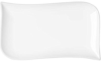 Table et passion - 276071 - LOT DE 6 ASSIETTES RECTANGULAIRES EN PORCELAINE BLANCHE 20X 12 CM MELODY