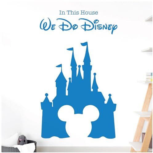 Wandsticker für Kinderzimmer, Disney-Motiv We Do Disney, Schloss, Mickey Maus [Ozean]