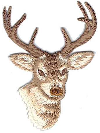 Applikation Patch Trachten Wiesn Hirsch 8,5 x 6,3cm VOR253-36