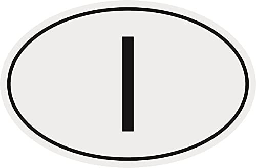 U24 Aufkleber Autokennzeichen I = Italien Autoaufkleber Sticker