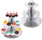 Fodlon 2 Pezzi Supporto Cupcake per Compleanno, 3 Livelli Alzata per Cupcake Cartone, Supporto Dessert Torte per Tè Pomeridiano, Party, Matrimonio,Servizio Feste (Argento)