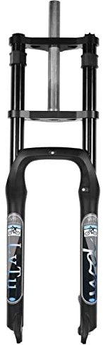 LvTu MTB Fatbike Gabel 26 4,0 Zoll Reifen, 1-1/8 Scheibenbremse Bergab Luftgabel 160mm Federweg für Mountainbike E-Bike BMX Federgabeln