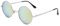 Pro Acme Sonnenbrille Herren Rund Polarisierte Sonnenbrille Retro für Männer Frauen (Silber Rahmen | Gold Gespiegelte Linse)