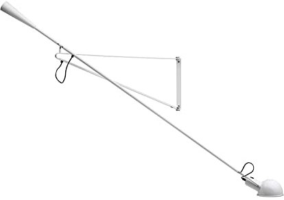 Flos Wand oder Deckenleuchte 265 aus Stahl und Messing in der Farbe White 75W, Maße: 35cm x 85cm x 205cm, A0300009