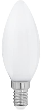EGLO E14 LED Lampe, Glühbirne Milky in Kerzenform, 7 Watt (entspricht 60 Watt), 806 Lumen, Leuchtmittel Kerze warmweiß, 2700 K, Glühlampe C35, Ø 3,5 cm