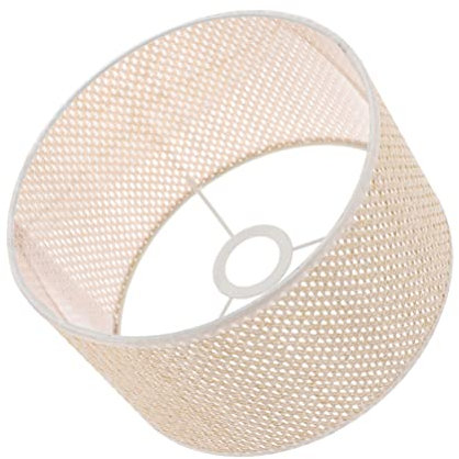 Mobestech Lampenschirm Gewebte Moderne Kunst Lampenabdeckung Schirmtrommel Lampenschirm Ersatzlichtsockel 30Cm für Kronleuchter Tischlampe Und Stehleuchte (Roségold)