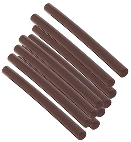 PATIKIL 100mm x 7mm Mini Adesivo a Caldo Fondi Incolla Bastoncino, 10pz Alta Temperatura per Caldo Sciolto Colla Pistola, Marrone