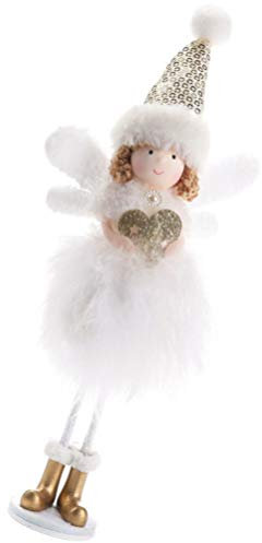 GALPADA Engel Weihnachtspuppe Mit Federn Weihnachtsschmuck Ornament Weihnachtsdeko Für Wohnzimmer Schreibtisch Tisch Sofa Bücherregal Regal Esstisch Nachttisch
