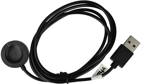 vhbw USB Charger Cable compatible with Fossil Smartwatch Gen 5E Smartwatch Fitnesstracker - Charging Dock Black, Magnetic, 100 cm
