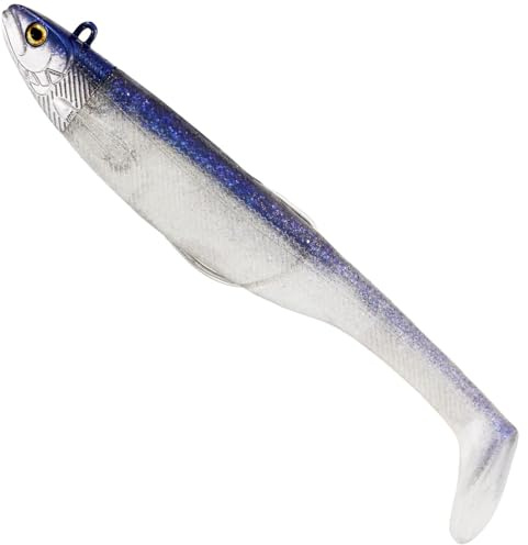 Westin Magic Minnow Jig 42g 14cm - 1 Jigkopf + 2 Gummifische, Farbe:Sparkling Blue