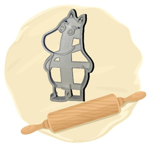 Keksausstecher aus dem 3D Druck Motiv Nilpferd