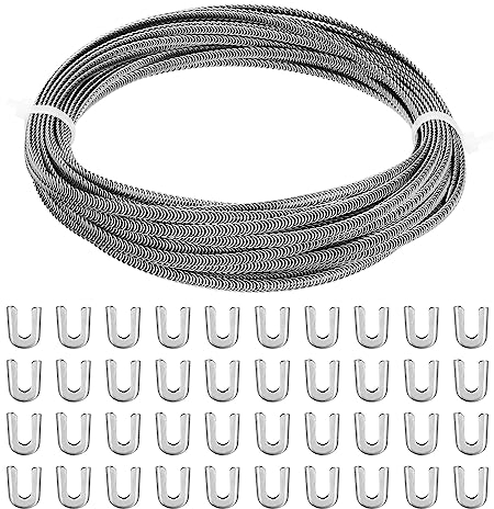 PATIKIL 50Ft 304 Rostfreie Korsett Ausbein Spirale Stahl Metall Entbeinen mit 32 Stahl Entbeinen Spitzen Struktur und Form für Korsett Herstellung Zubehör (6mm BREIT)
