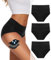 KEECOW Perioden Unterschwäsche Frauen Starke Hohe Taille Periodenslip Weiche Menstruationsunterwäsch Für Frauen & MäDchen(3er Pack) (DE/NL/SE/PL, Alphanumerisch, L, Regular, Regular, Schwarz)